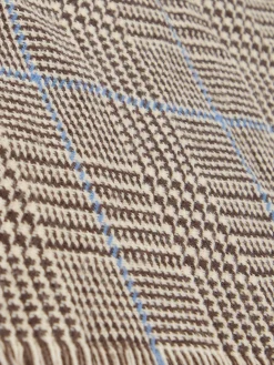 New BUFANDA CHECKS MARRÓN Hombre Bufandas