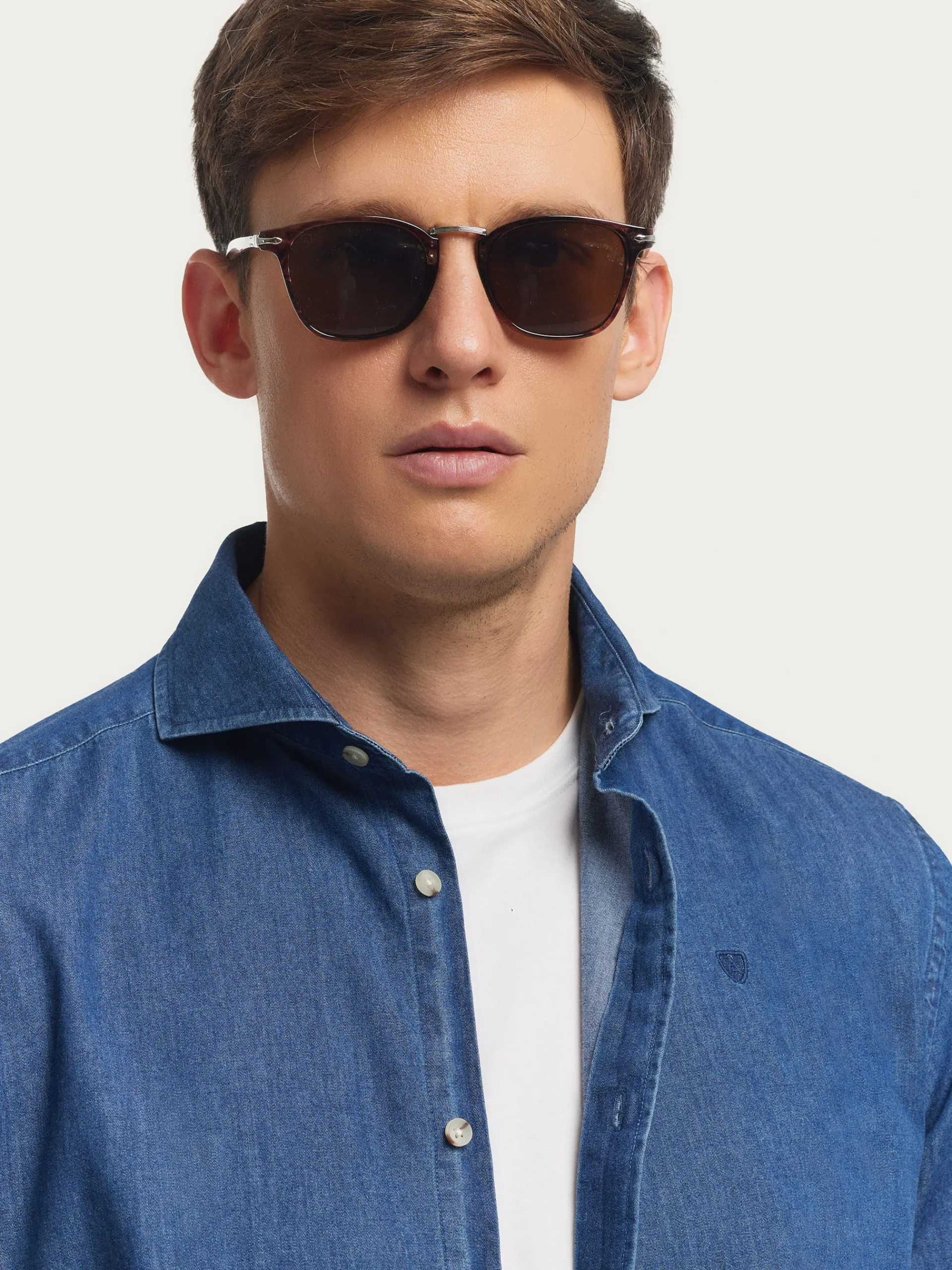 Hot CAMISA DENIM JACK Hombre Casual