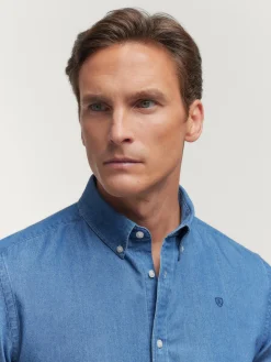 Discount CAMISA DENIM SLUB Hombre Casual