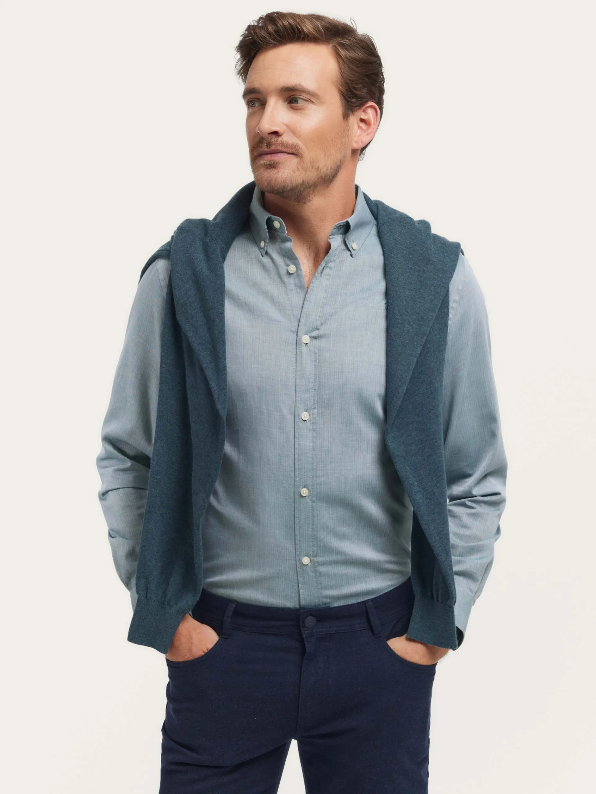 New CAMISA MICROESPIGA Hombre Casual