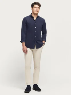 CAMISA MICROPANA JACK AZUL MARINO Hombre Casual