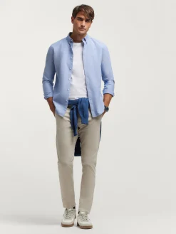 New CAMISA OXFORD SOLID Hombre Oxford