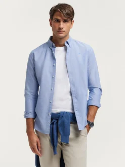 New CAMISA OXFORD SOLID Hombre Oxford