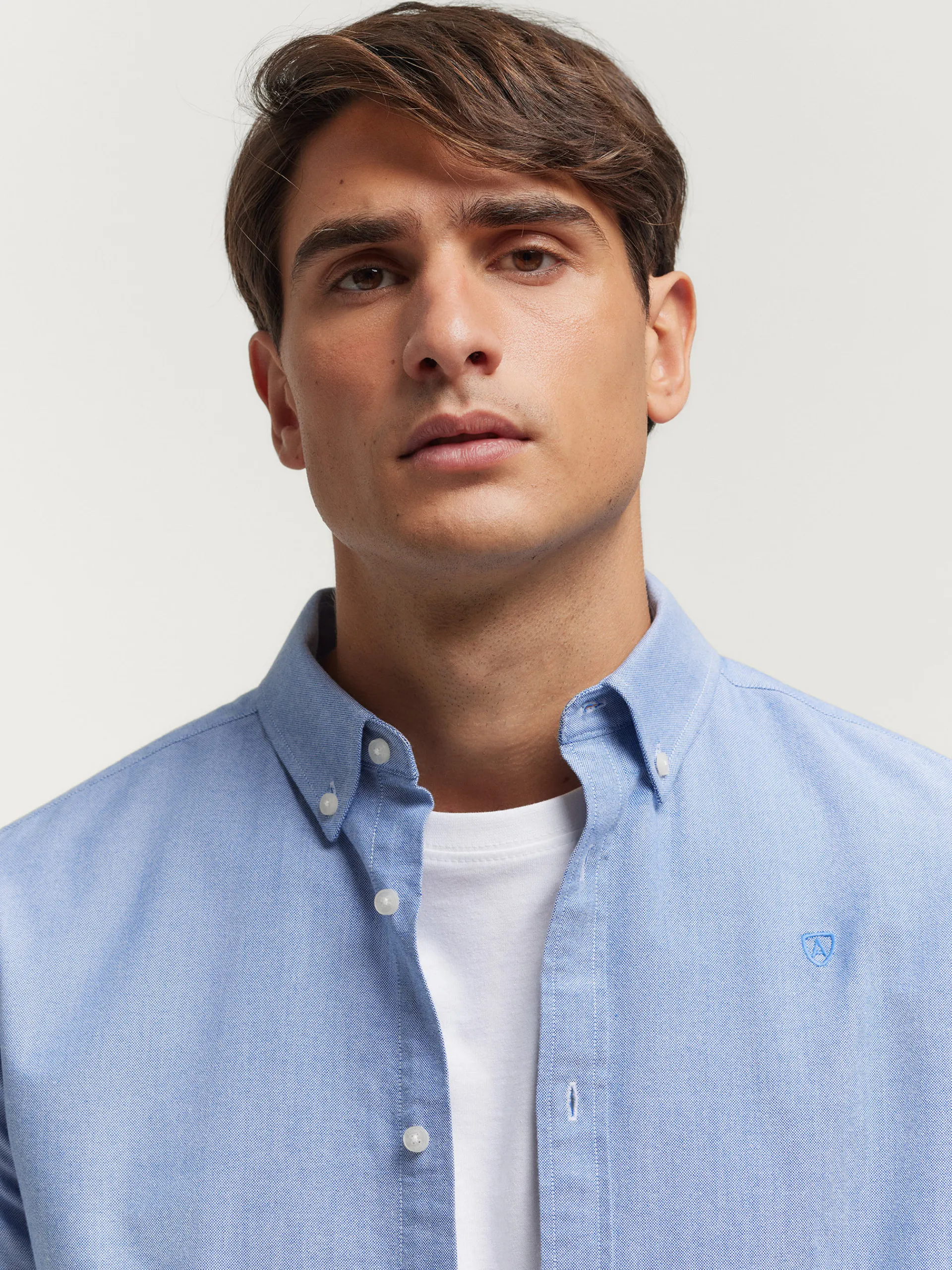 New CAMISA OXFORD SOLID Hombre Oxford