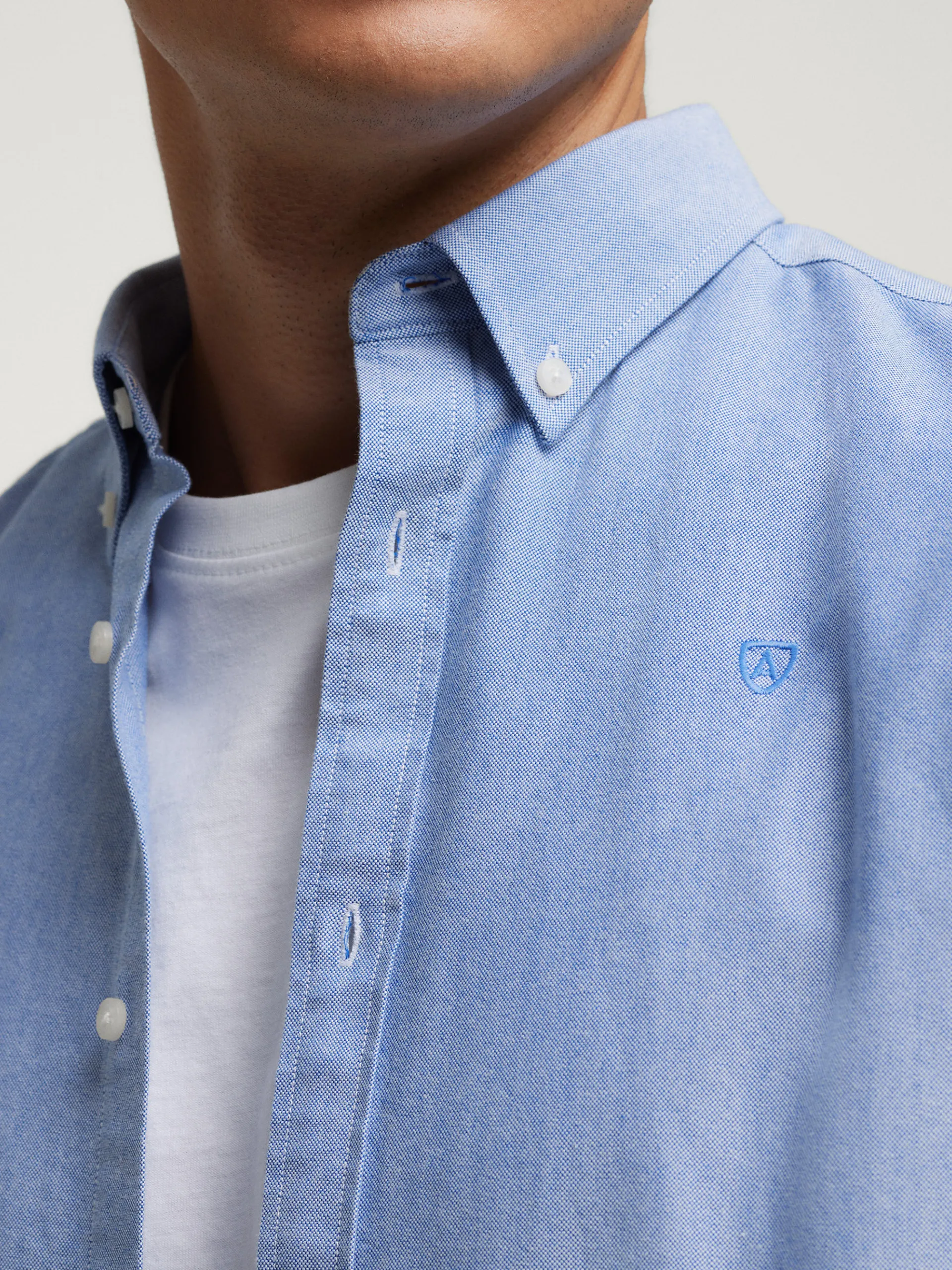 New CAMISA OXFORD SOLID Hombre Oxford