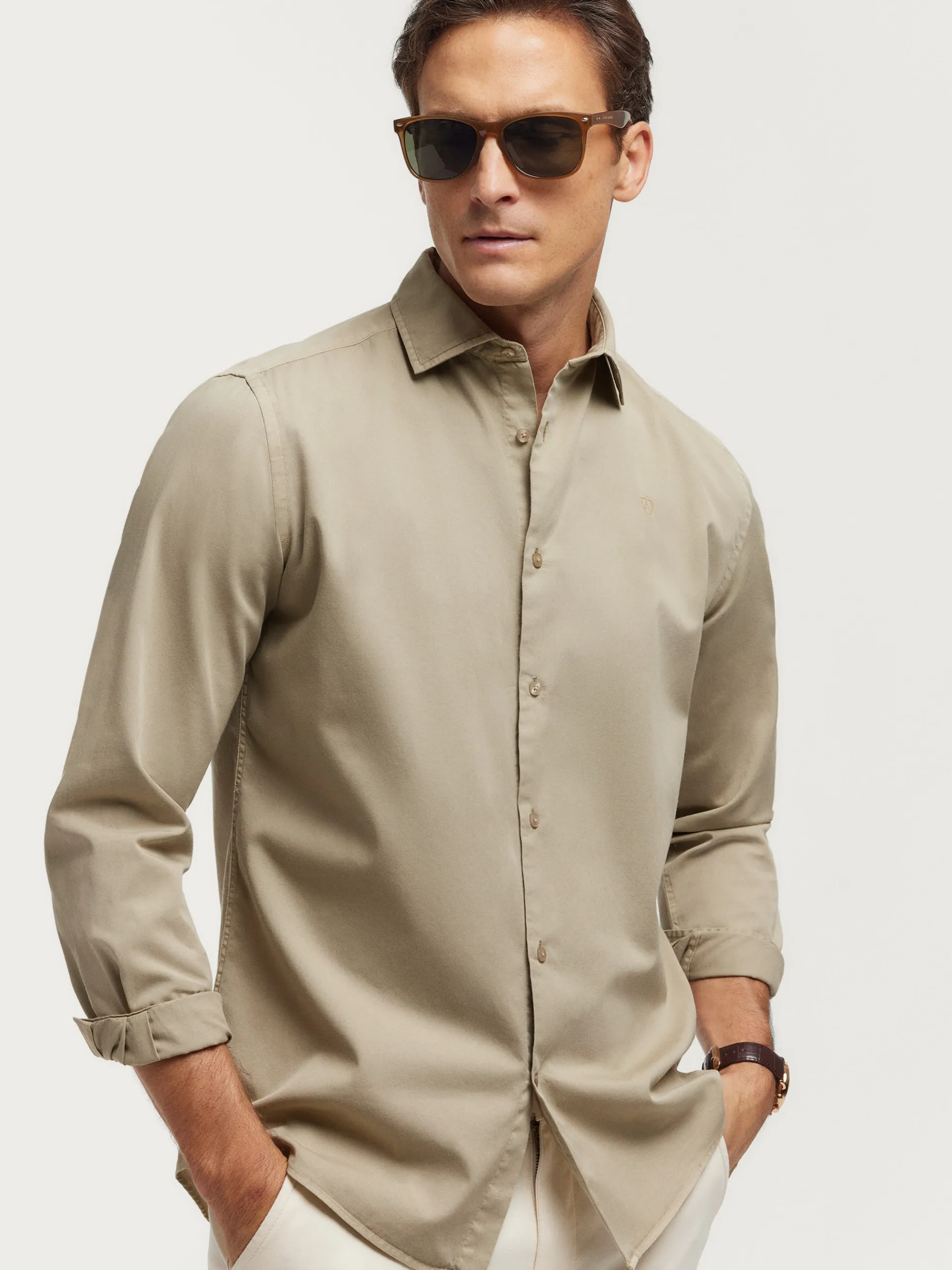 Outlet CAMISA TWILL DYE Hombre Casual