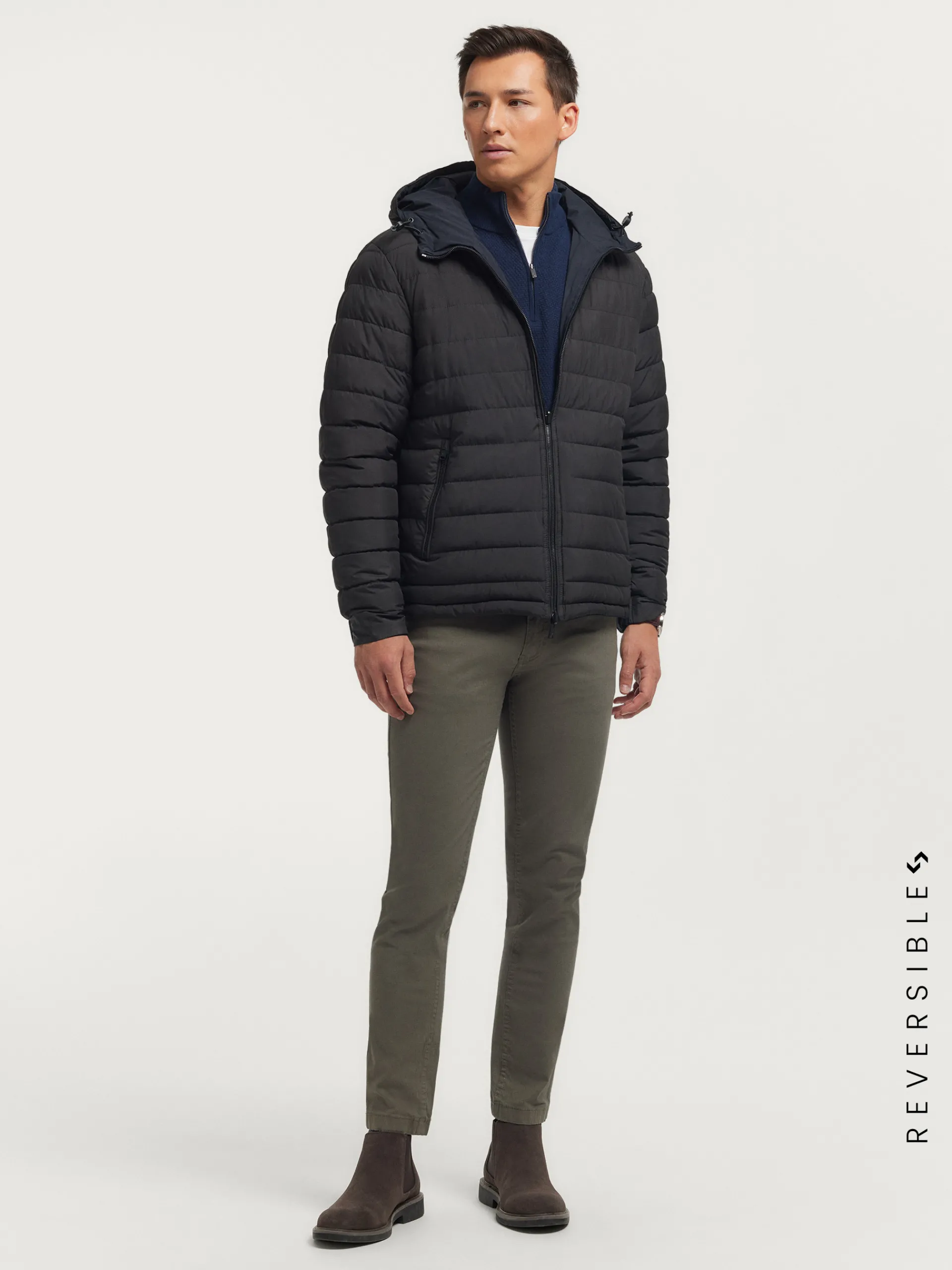 Outlet CAZADORA RATCHED REVERSIBLE | MARRÓN Hombre Cazadoras Y Parkas