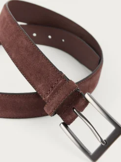 Clearance CINTURON ANTE VESTIR MARRÓN Hombre Cinturones