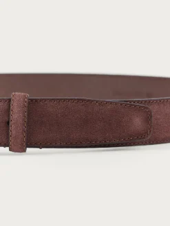 Clearance CINTURON ANTE VESTIR MARRÓN Hombre Cinturones