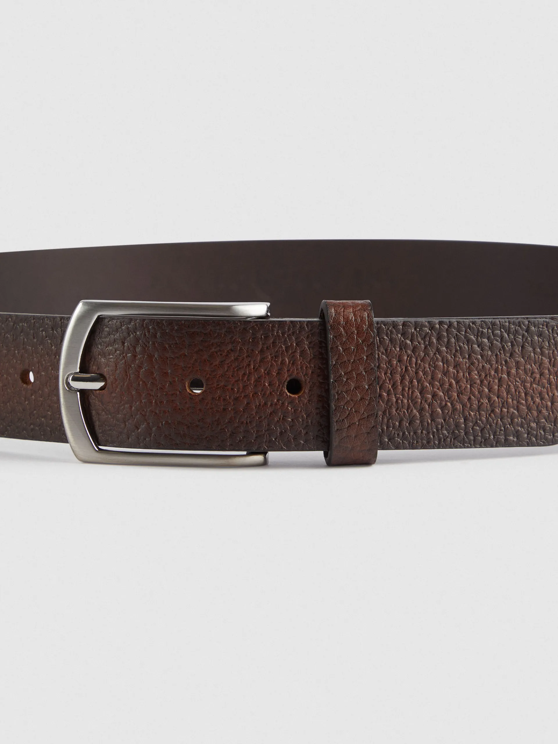 Outlet CINTURON PIEL ROUGH MARRÓN Hombre Cinturones