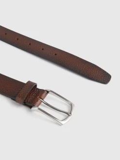 Outlet CINTURON PIEL ROUGH MARRÓN Hombre Cinturones