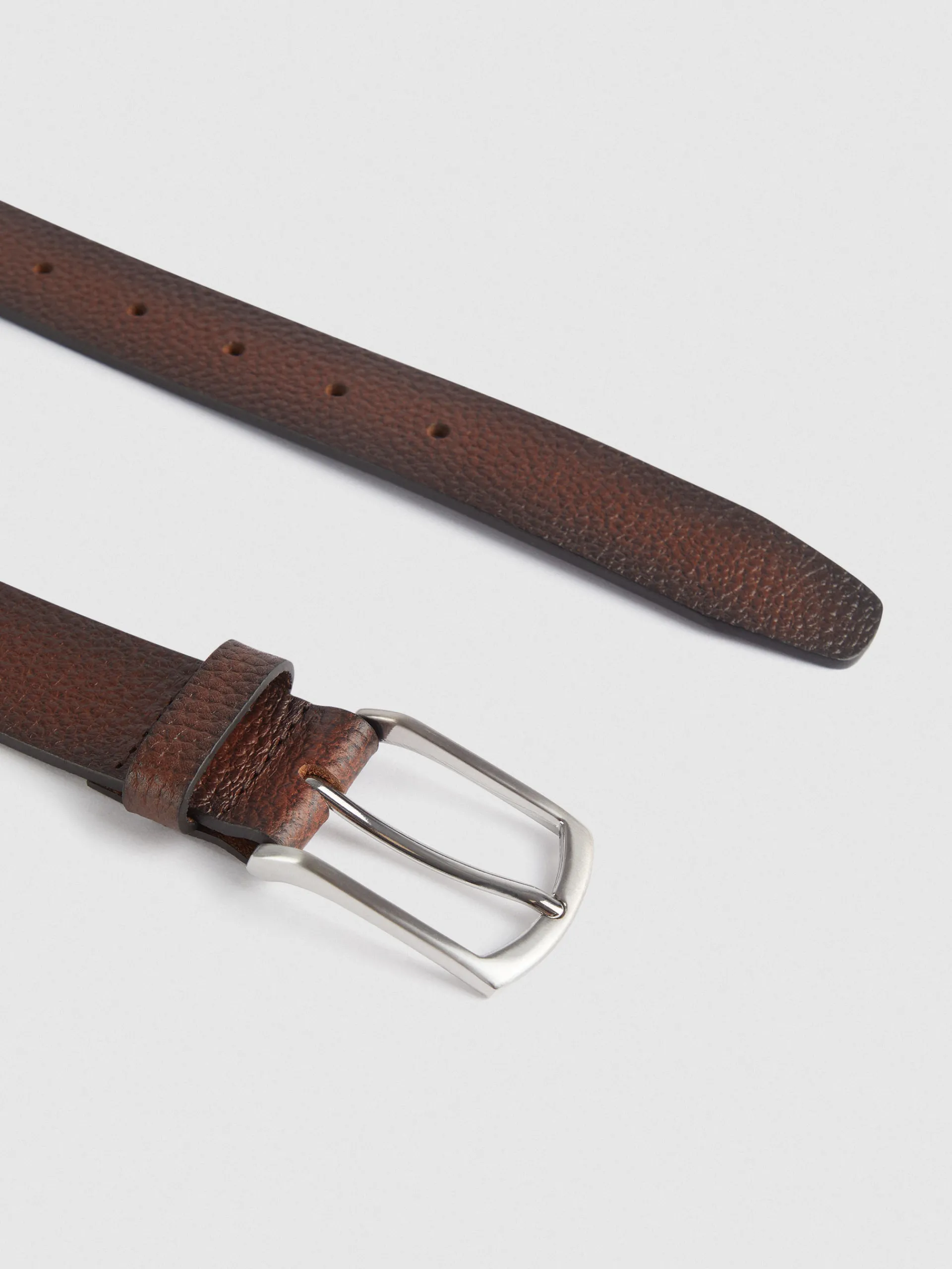 Outlet CINTURON PIEL ROUGH MARRÓN Hombre Cinturones