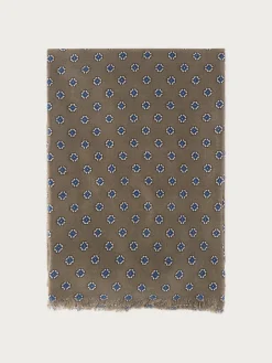 Clearance FOULARD PRINT MARRÓN Hombre Foulares