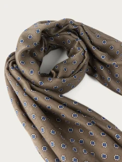 Clearance FOULARD PRINT MARRÓN Hombre Foulares