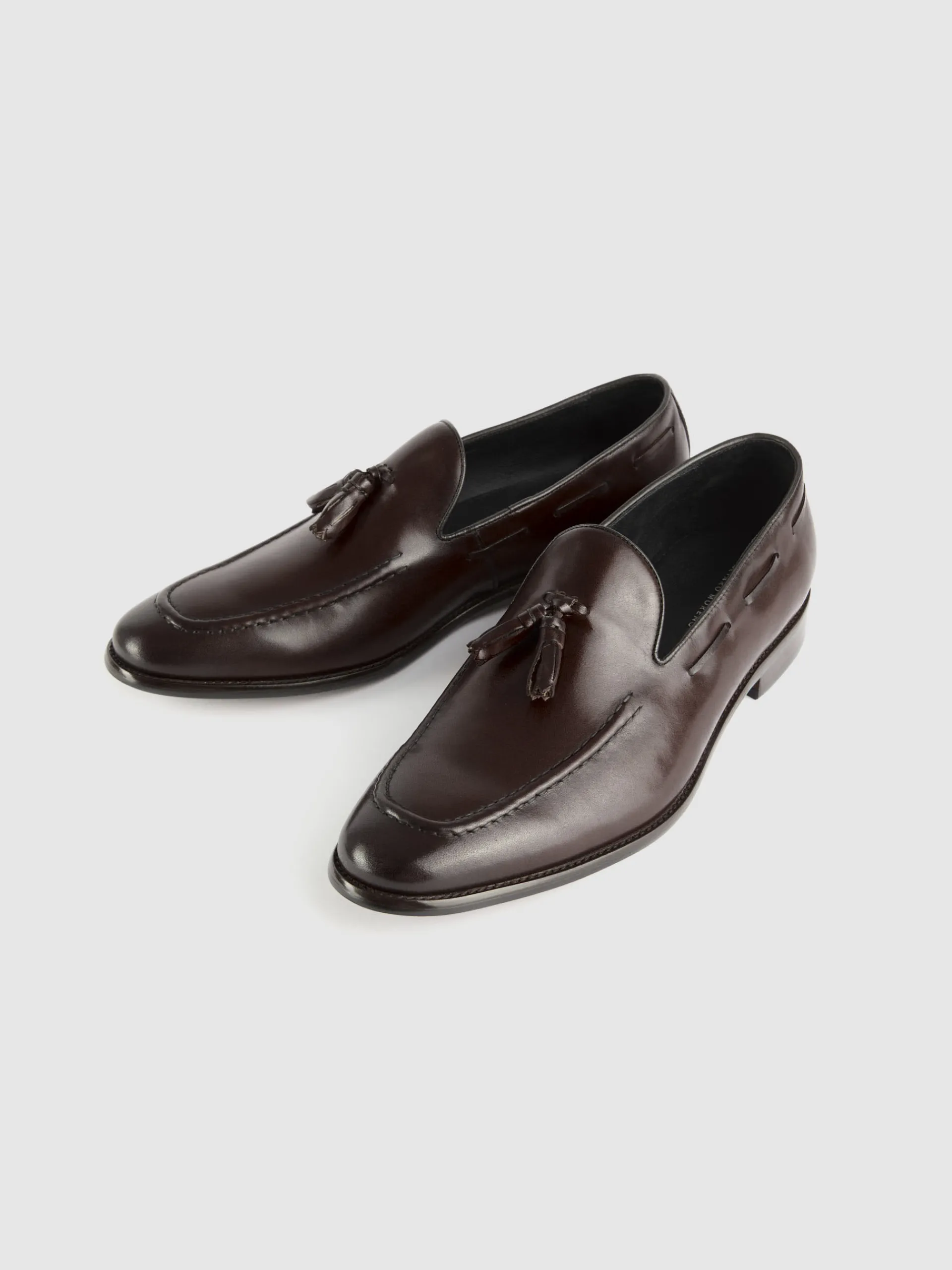 MOCASIN BORLAS MARRÓN Hombre Vestir