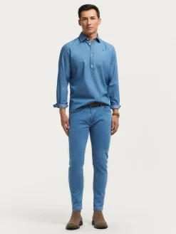 Outlet POLERA DENIM Hombre Casual|Poleras