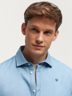 Online POLERA DENIM Hombre Poleras|Casual